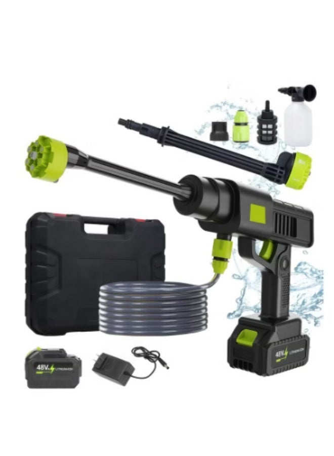 Cordless Pressure Washer, 6-in-1 Nozzle Power Washer, 18000mAh Battery, 30Bar 300W Portable High Power Washer Gun with Foam Generator, for Car Wash, Home Cleaning, Yard and Outdoor Use - Image 1